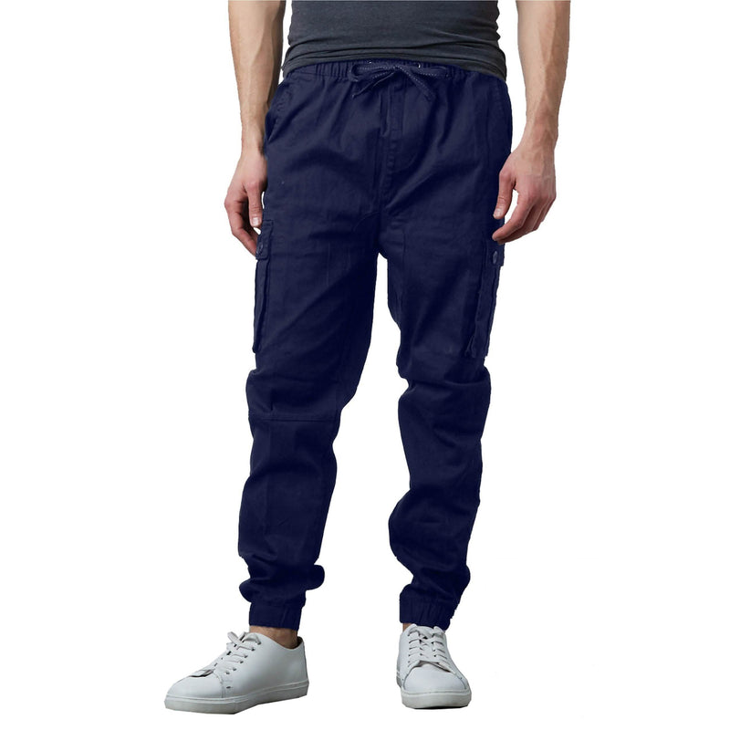 Men's Stretch Cargo Jogger Pants Men's Clothing Navy S - DailySale