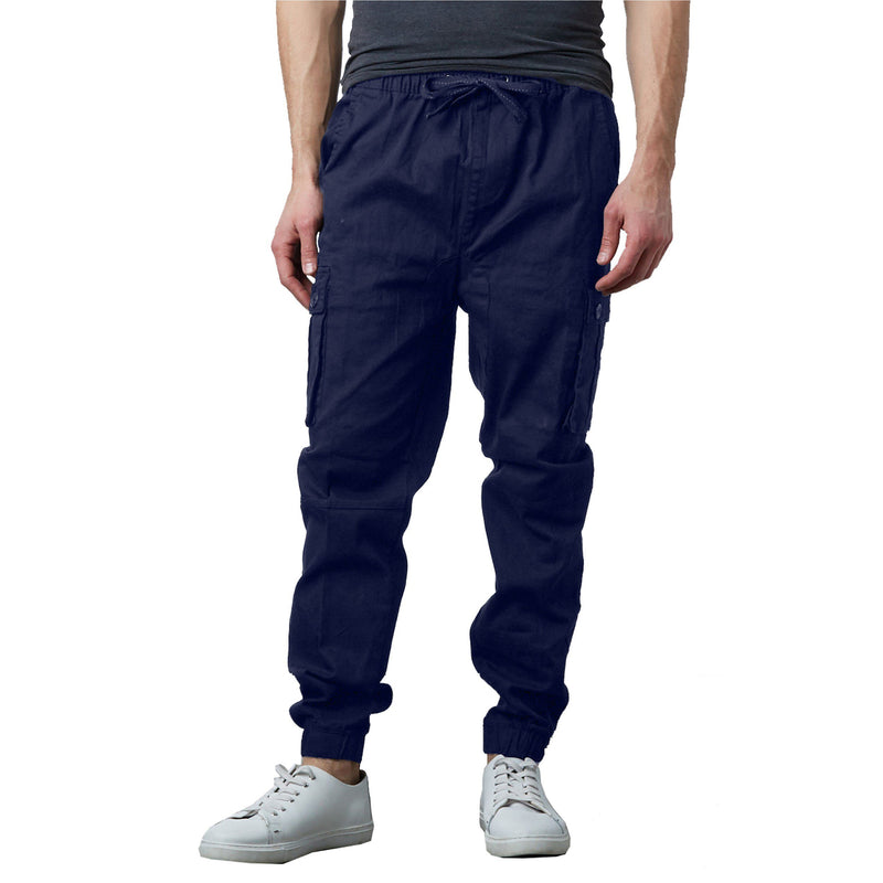 Men's Stretch Cargo Jogger Pants Men's Clothing Navy S - DailySale