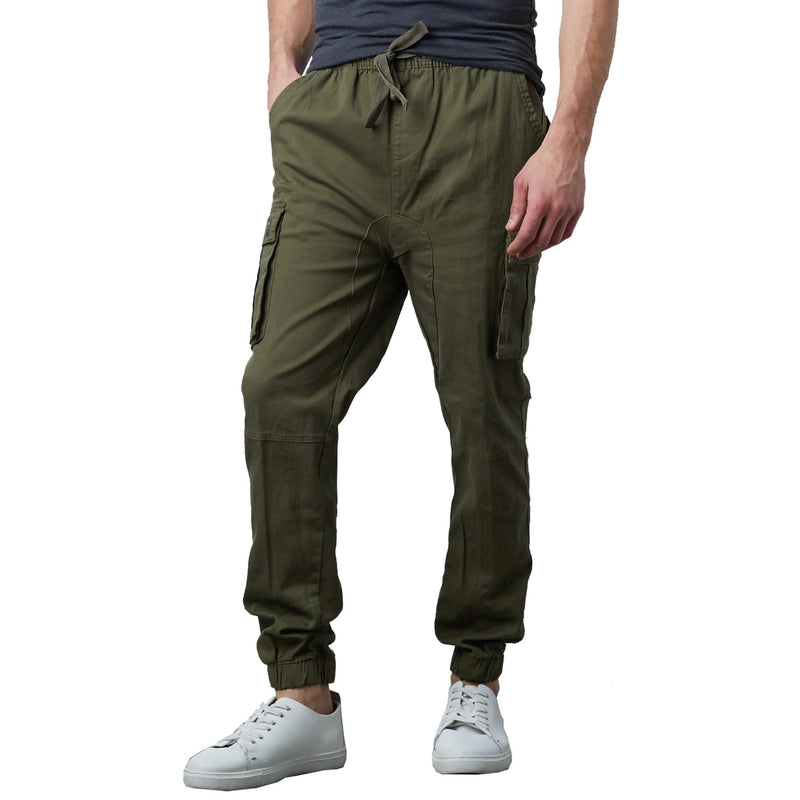 Men's Stretch Cargo Jogger Pants Men's Clothing Olive S - DailySale