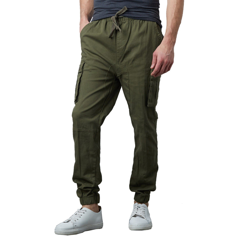 Men's Stretch Cargo Jogger Pants Men's Clothing Olive S - DailySale
