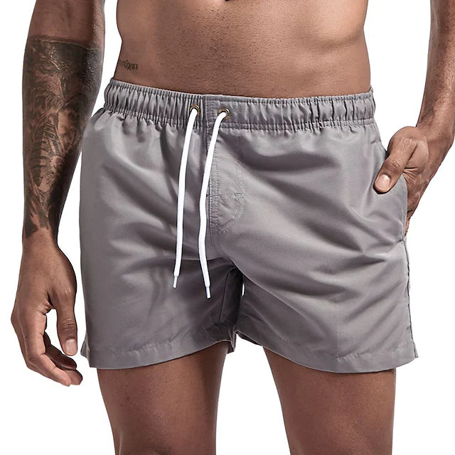 Men's Swim Shorts with Mesh Liners Men's Bottoms Gray M - DailySale