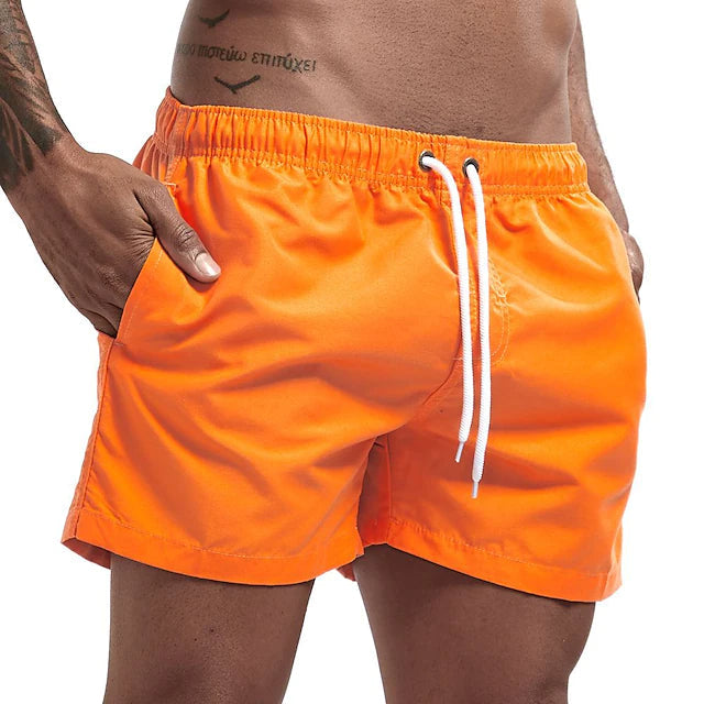 Men's Swim Shorts with Mesh Liners Men's Bottoms Orange M - DailySale