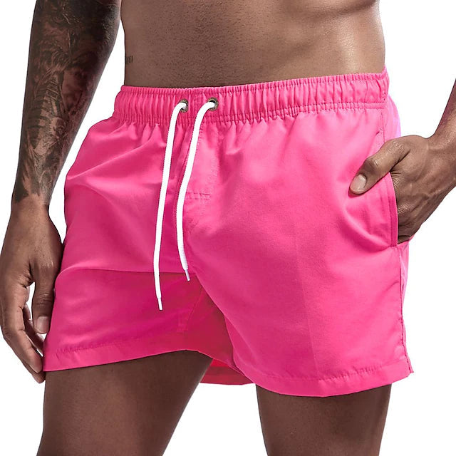 Men's Swim Shorts with Mesh Liners Men's Bottoms Rose Red M - DailySale