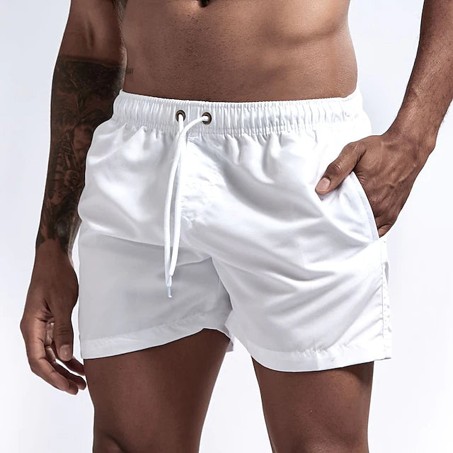 Men's Swim Shorts with Mesh Liners Men's Bottoms White M - DailySale