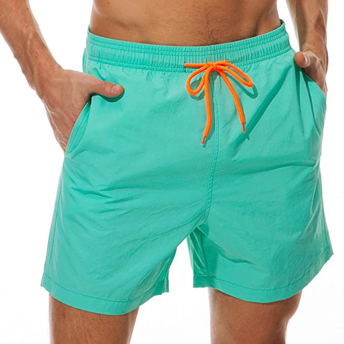 Men's Swim Trunks Quick Dry Beach Shorts with Pockets Men's Bottoms Green M - DailySale