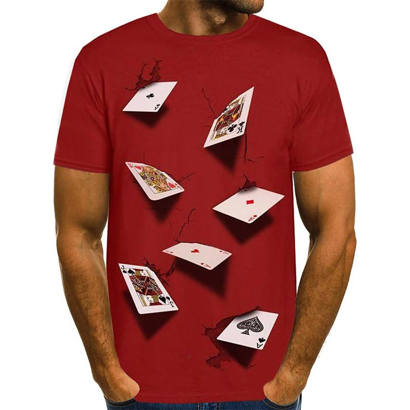 Men's T shirt Graphic Simulation Short Sleeve Casual Tops Men's Clothing - DailySale
