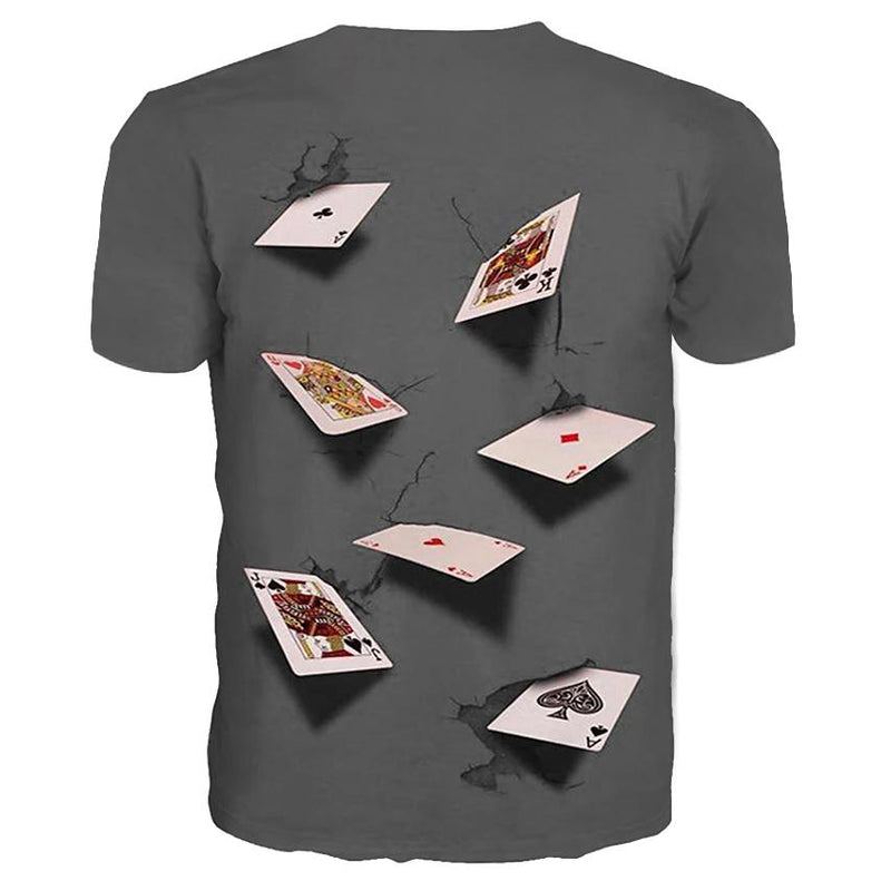 Men's T-Shirt Graphic Simulation Short Sleeve Casual Tops