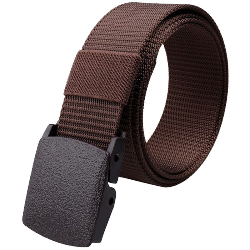 Men's Tactical Knit Pure Color Belt Men's Shoes & Accessories Coffee - DailySale