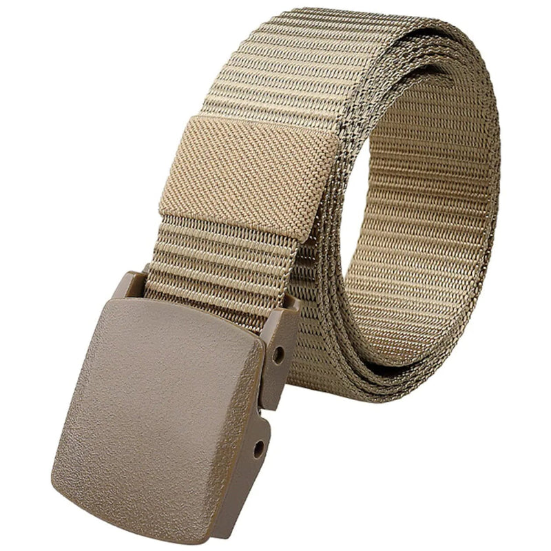Men's Tactical Knit Pure Color Belt Men's Shoes & Accessories Khaki - DailySale