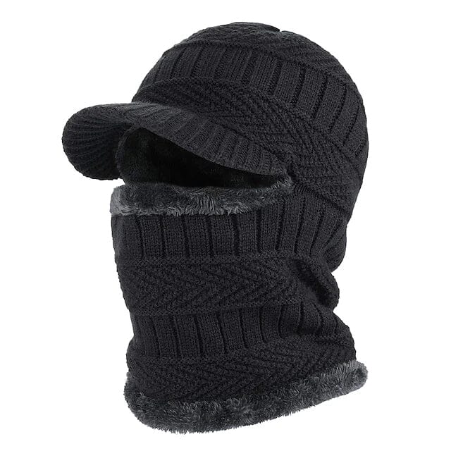 Men's Thermal Warm Hat Men's Shoes & Accessories Black - DailySale