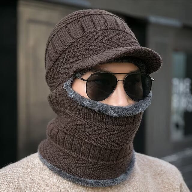 Men's Thermal Warm Hat Men's Shoes & Accessories Brown - DailySale