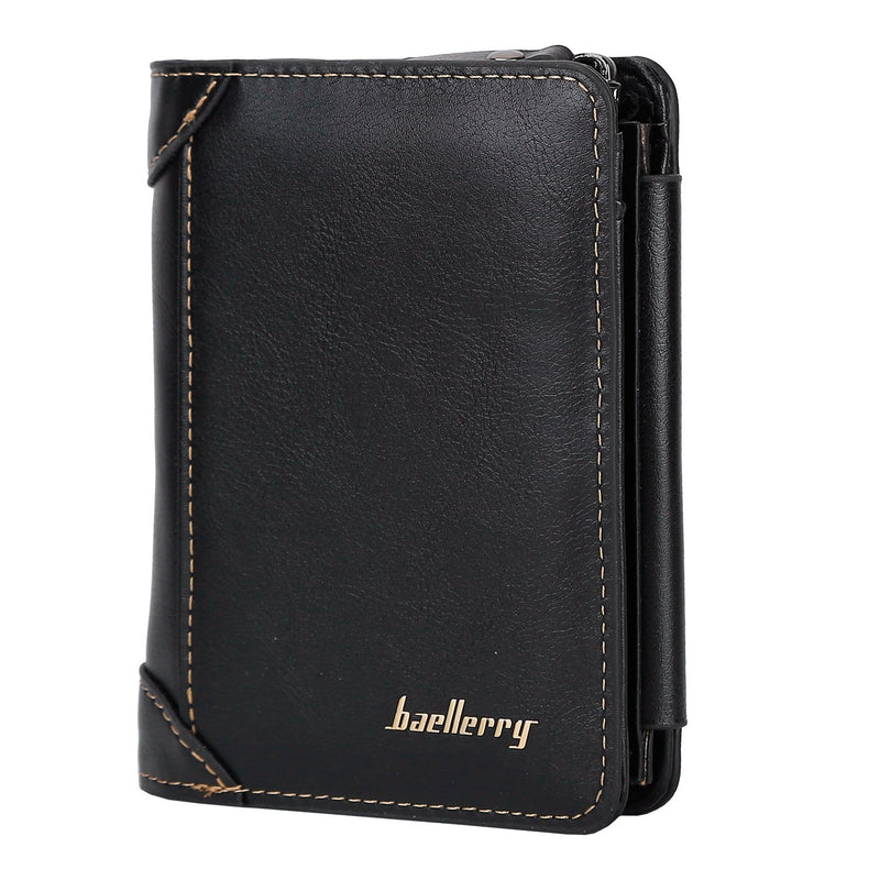 Men's Trifold Clutch Leather Wallet ID Card Holder Men's Shoes & Accessories - DailySale