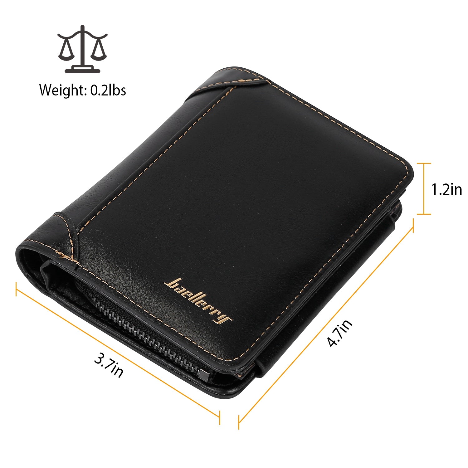 Men's Trifold Clutch Leather Wallet ID Card Holder Men's Shoes & Accessories - DailySale