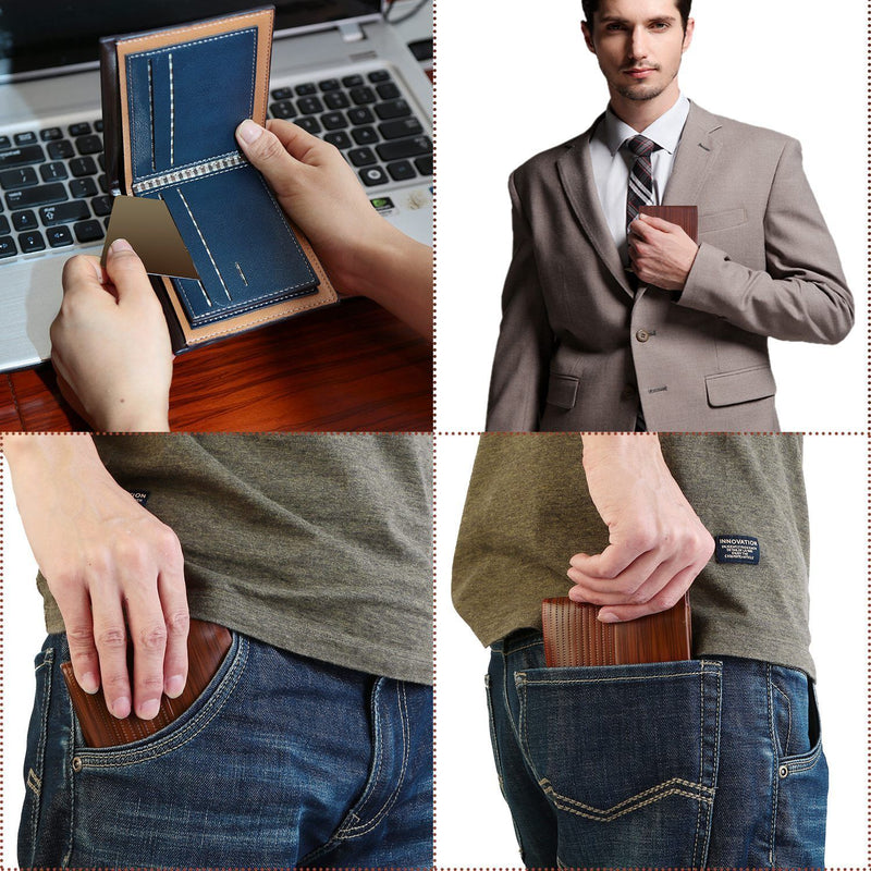 Men's Wallet PU Leather Bifold Purse Credit Card Holders Men's Accessories - DailySale