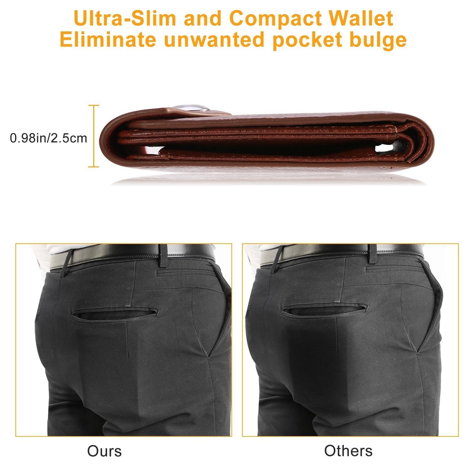 Men's Wallet PU Leather BiFold RFID Blocking Card Holder Men's Accessories - DailySale