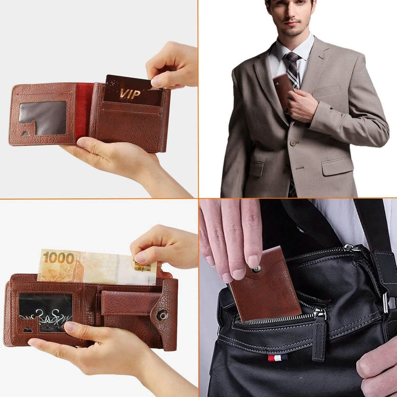 Men's Wallet PU Leather BiFold RFID Blocking Card Holder Men's Accessories - DailySale