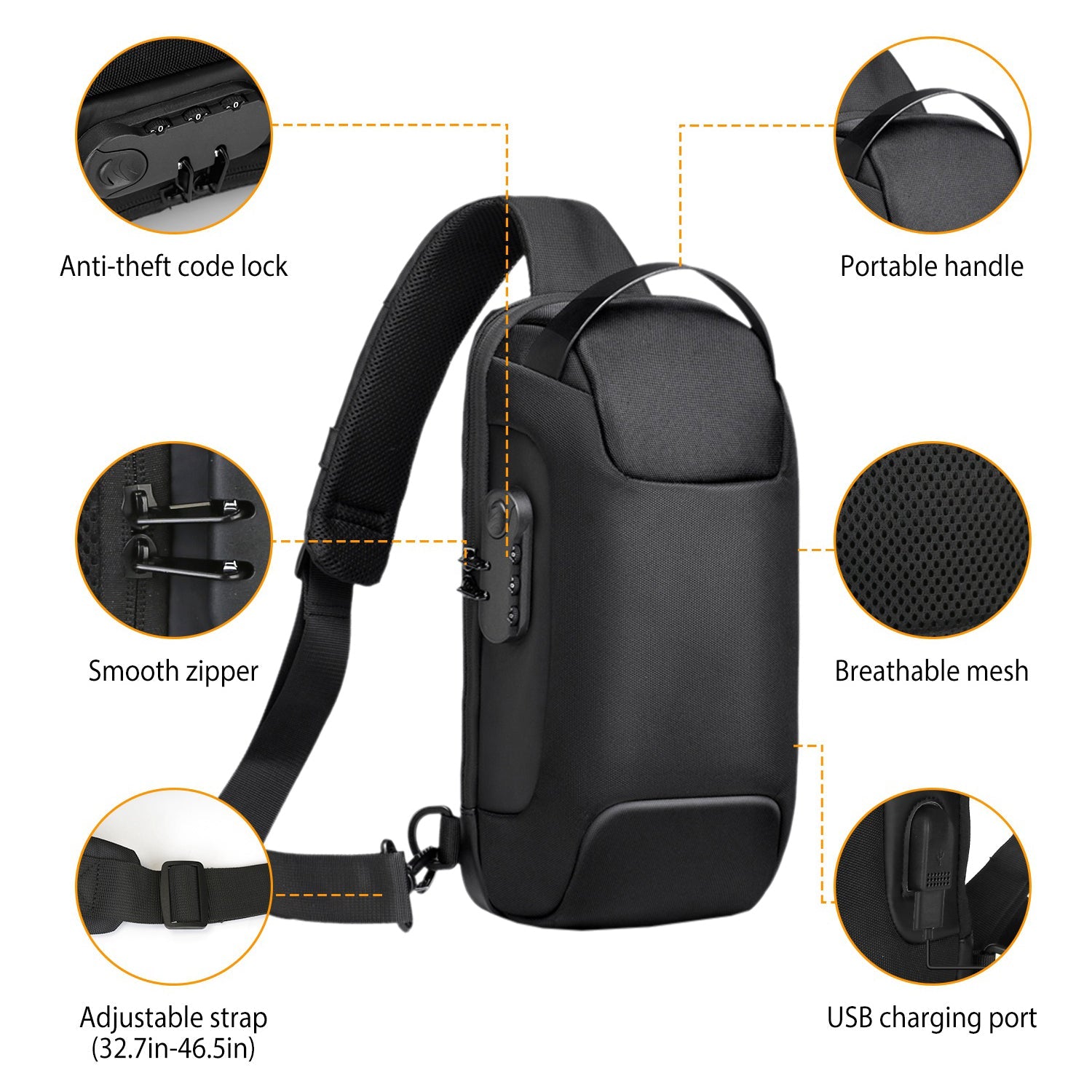 Men's Waterproof Anti-Theft Sling Backpack Bags & Travel - DailySale