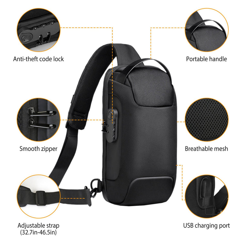 Men's Waterproof Anti-Theft Sling Backpack Bags & Travel - DailySale