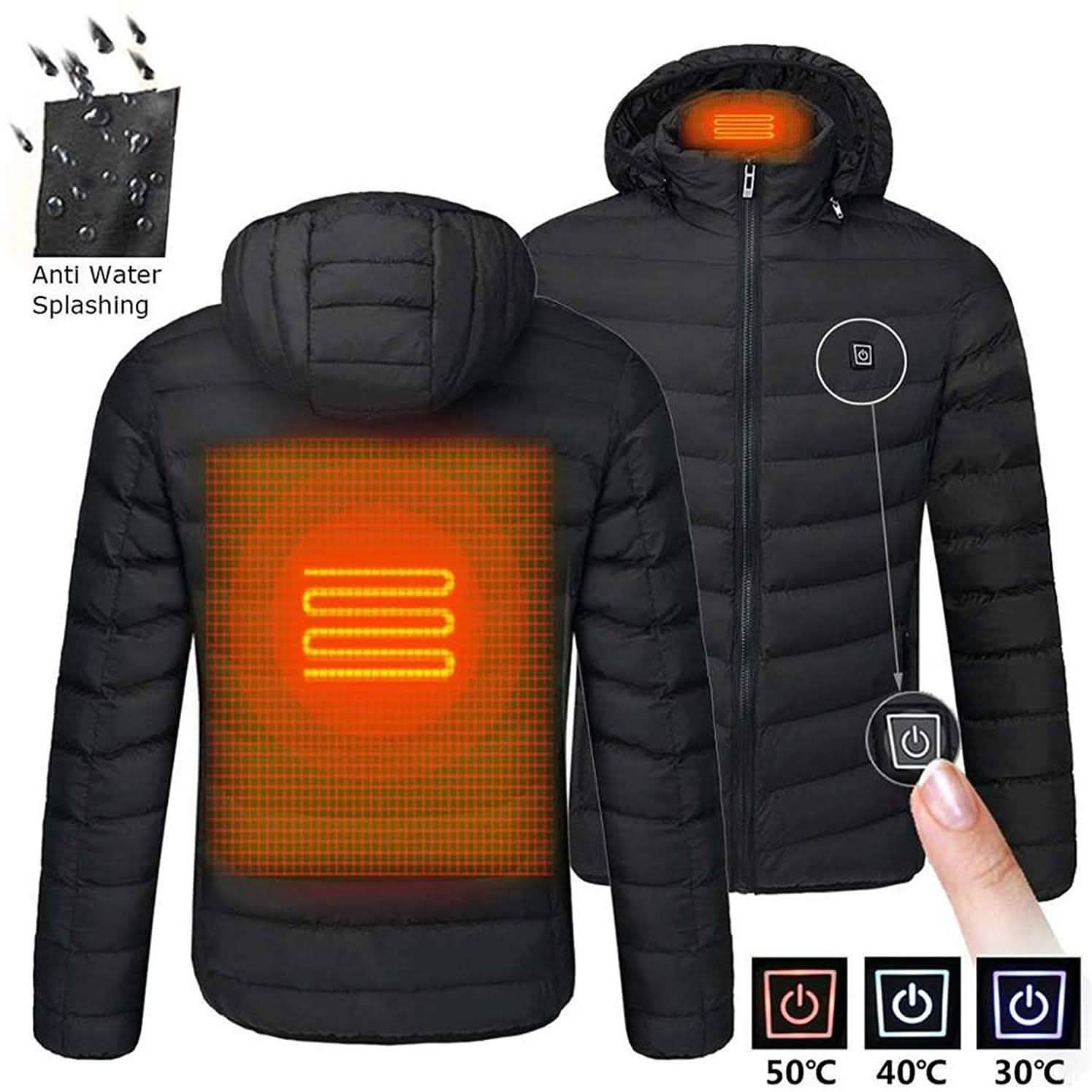 Men's Waterproof Heated Jacket Men's Clothing - DailySale