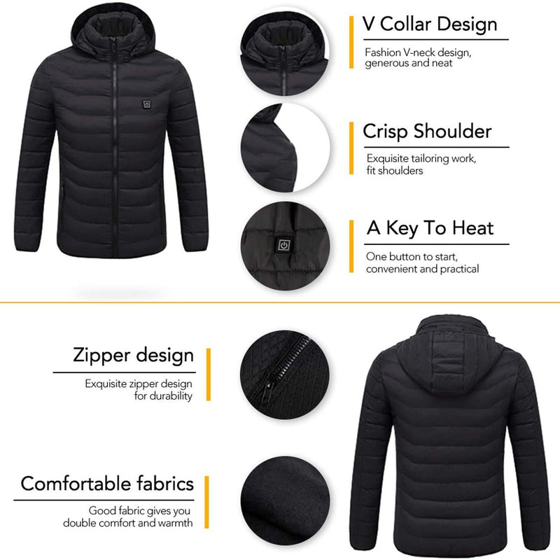 Men's Waterproof Heated Jacket Men's Clothing - DailySale