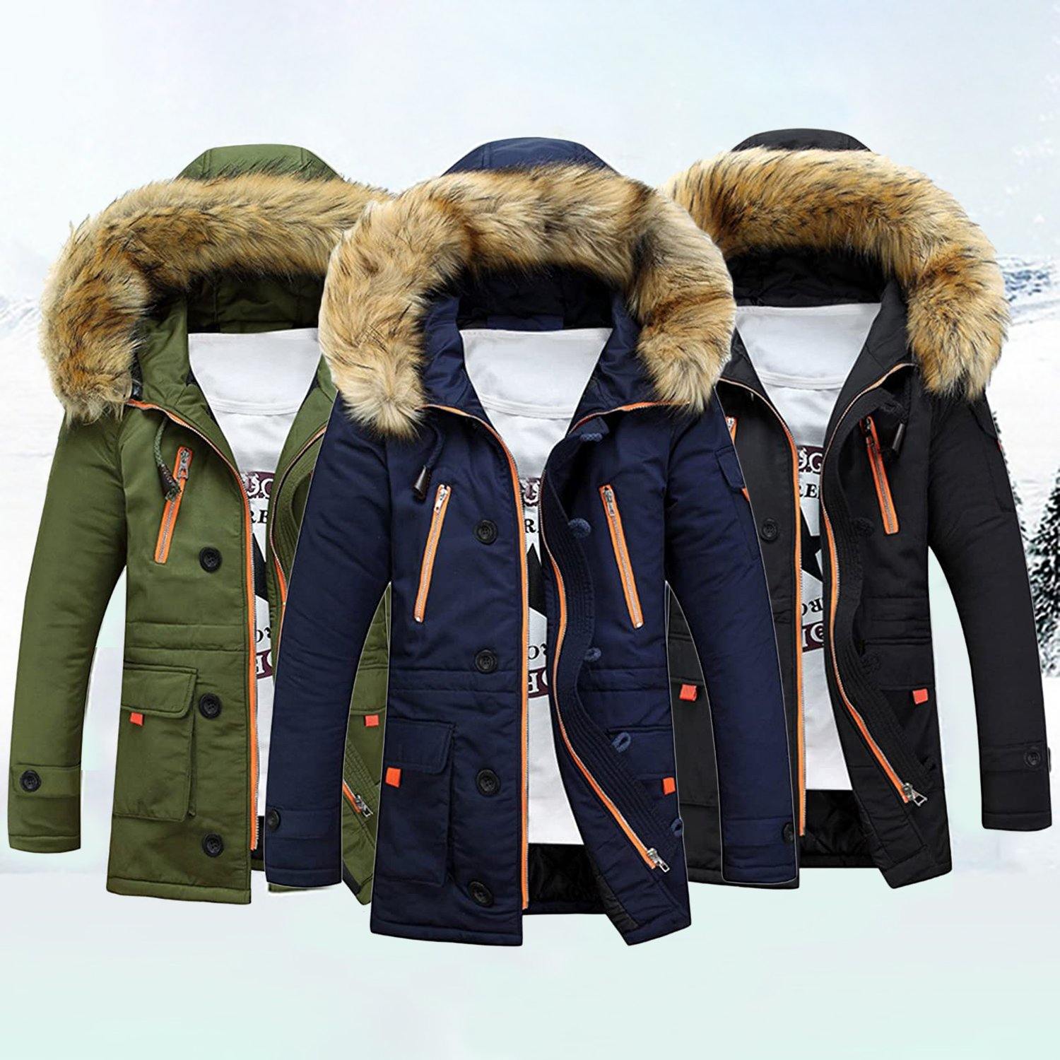 Men's Winter Hooded Down Coat Parkas Men's Clothing - DailySale