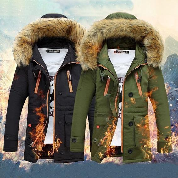 Men's Winter Hooded Down Coat Parkas Men's Clothing - DailySale