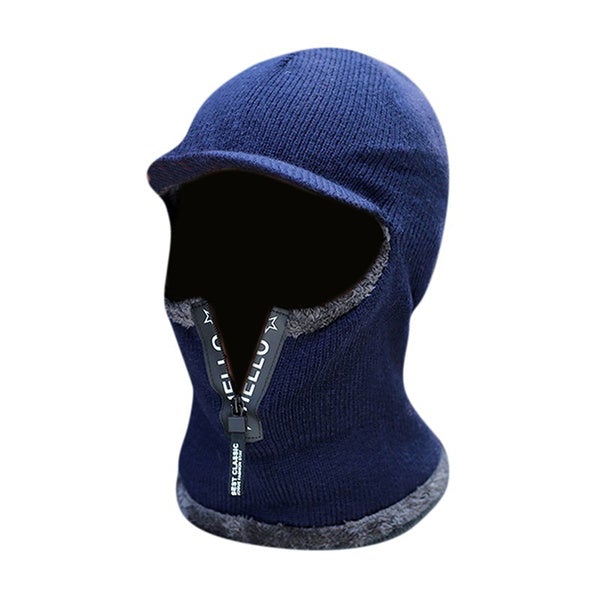 Men's Winter Knitted Hat Men's Shoes & Accessories Navy Blue - DailySale
