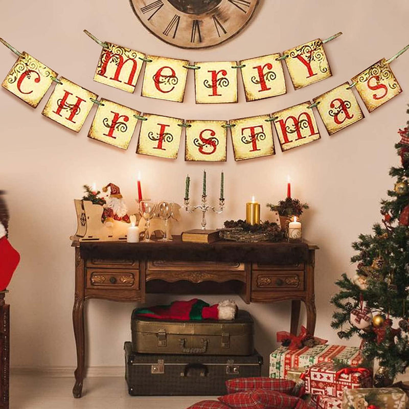 Merry Christmas Banner Home Decor Holiday Decor & Apparel - DailySale