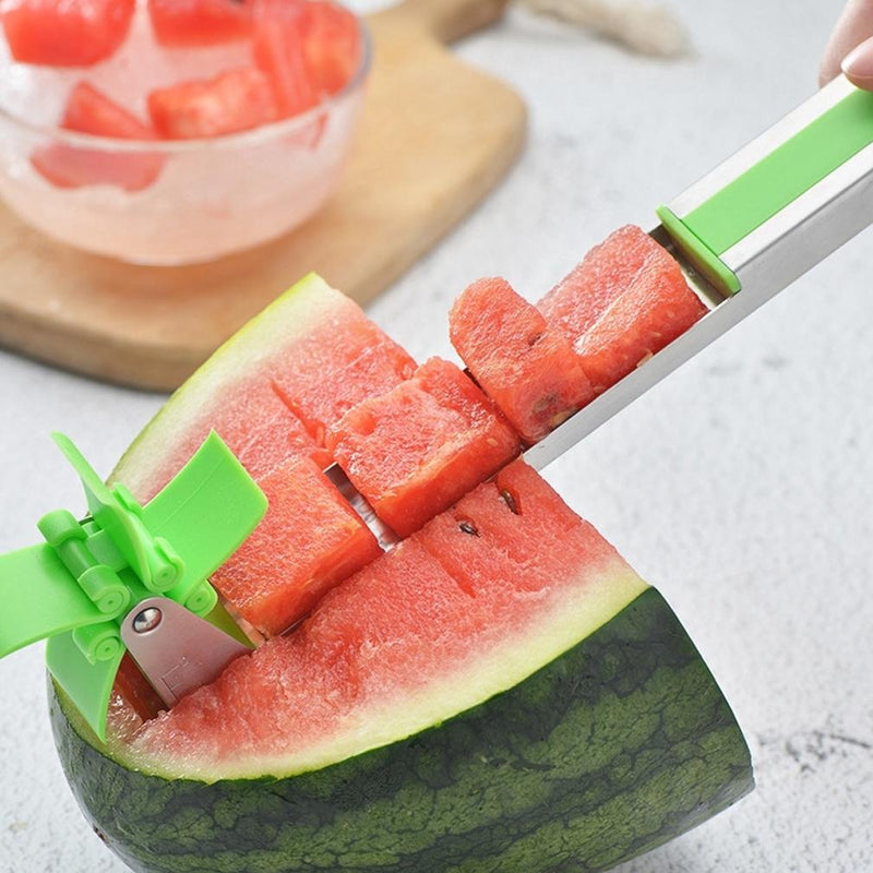 Mess-Free Windmill Watermelon Cutter and Cuber Kitchen Essentials - DailySale