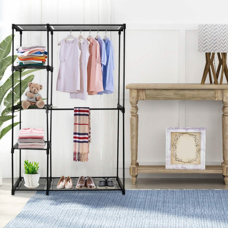Metal Closet Deluxe Double Rod Closet & Storage - DailySale