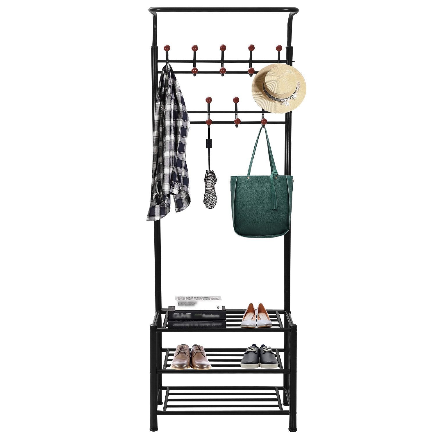 Metal Entryway Coat Shoe Rack Closet & Storage - DailySale