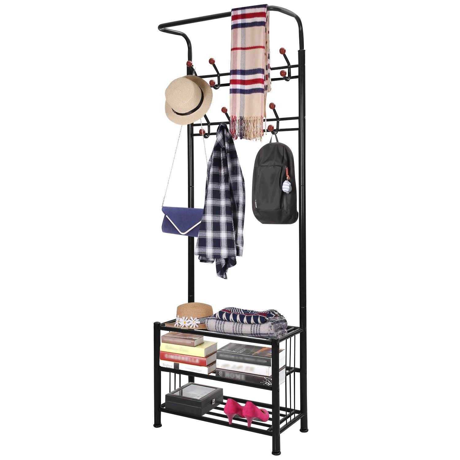 Metal Entryway Coat Shoe Rack Closet & Storage - DailySale