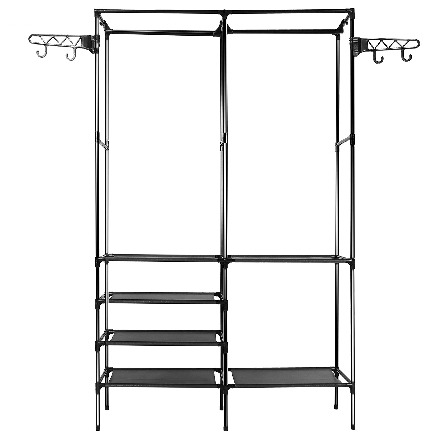 Metal Garment Rack Shoe Clothing Organizer Shelves Closet & Storage - DailySale