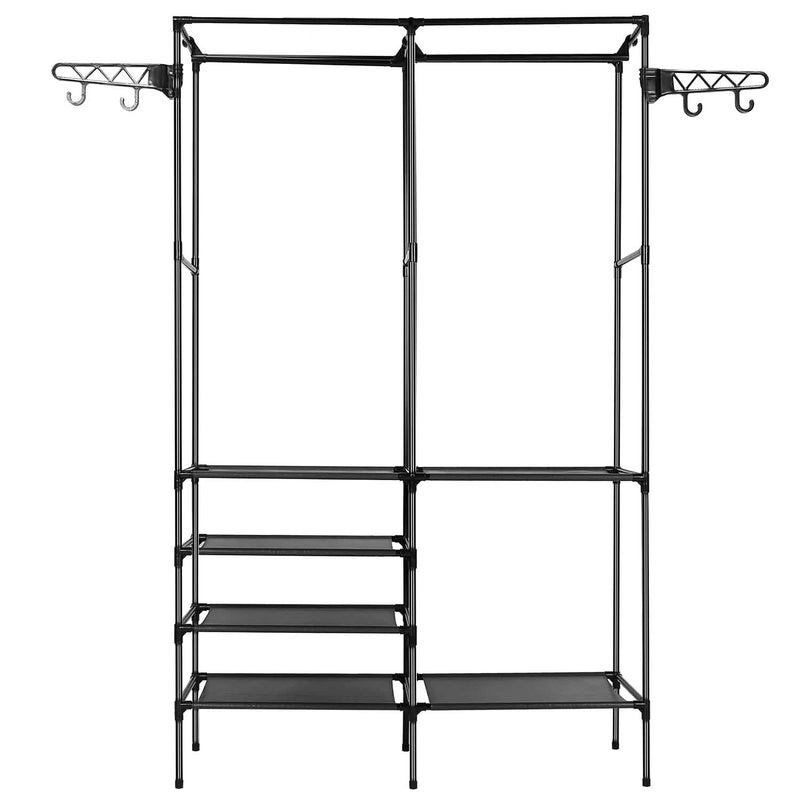 Metal Garment Rack Shoe Clothing Organizer Shelves Closet & Storage - DailySale