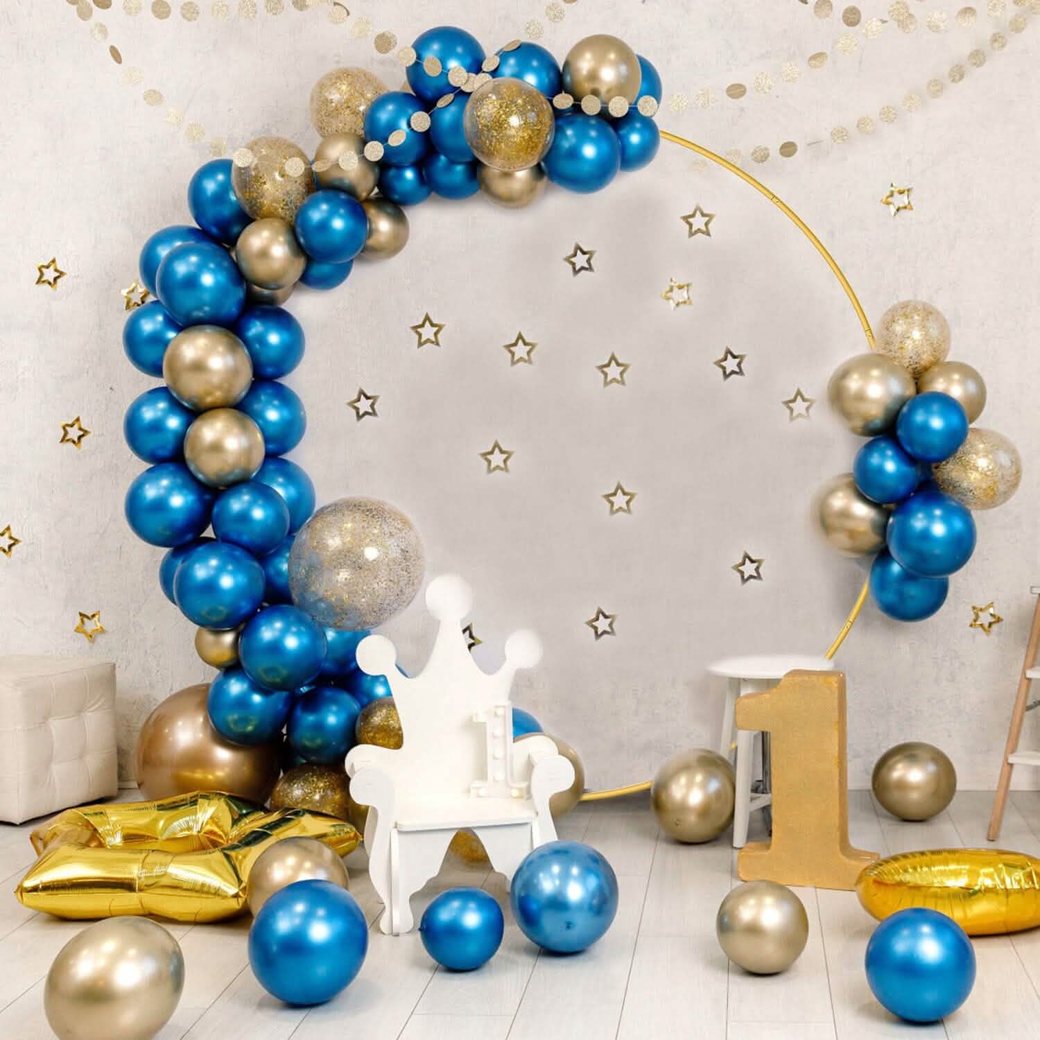 Metal Round Arch Reusable Backdrop Stand with Balloon Tools Holiday Decor & Apparel - DailySale