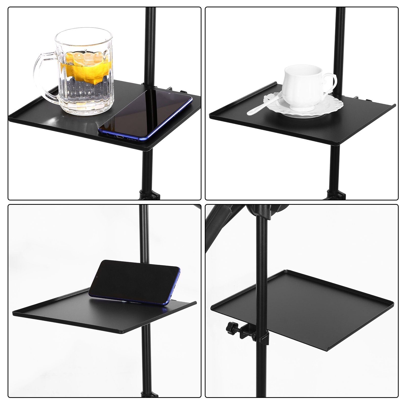 Microphone Stand Tray Clamp-on Rack Shelf Holder for Music Sheet Headphones & Audio - DailySale