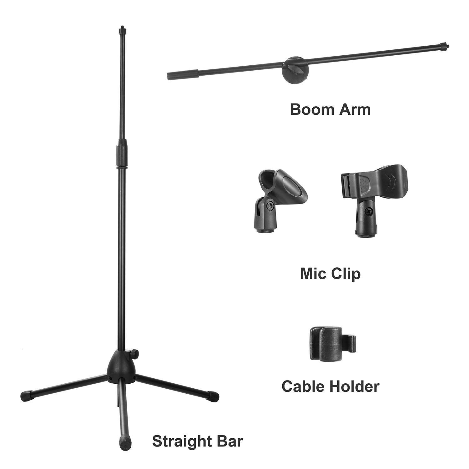 Microphone Stands Tripod Boom Mic Holders Headphones & Audio - DailySale