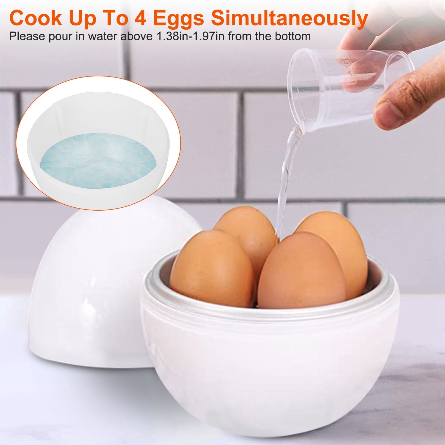 Microwave Egg Broiler Cooker Up to 4 Eggs Kitchen Appliances - DailySale