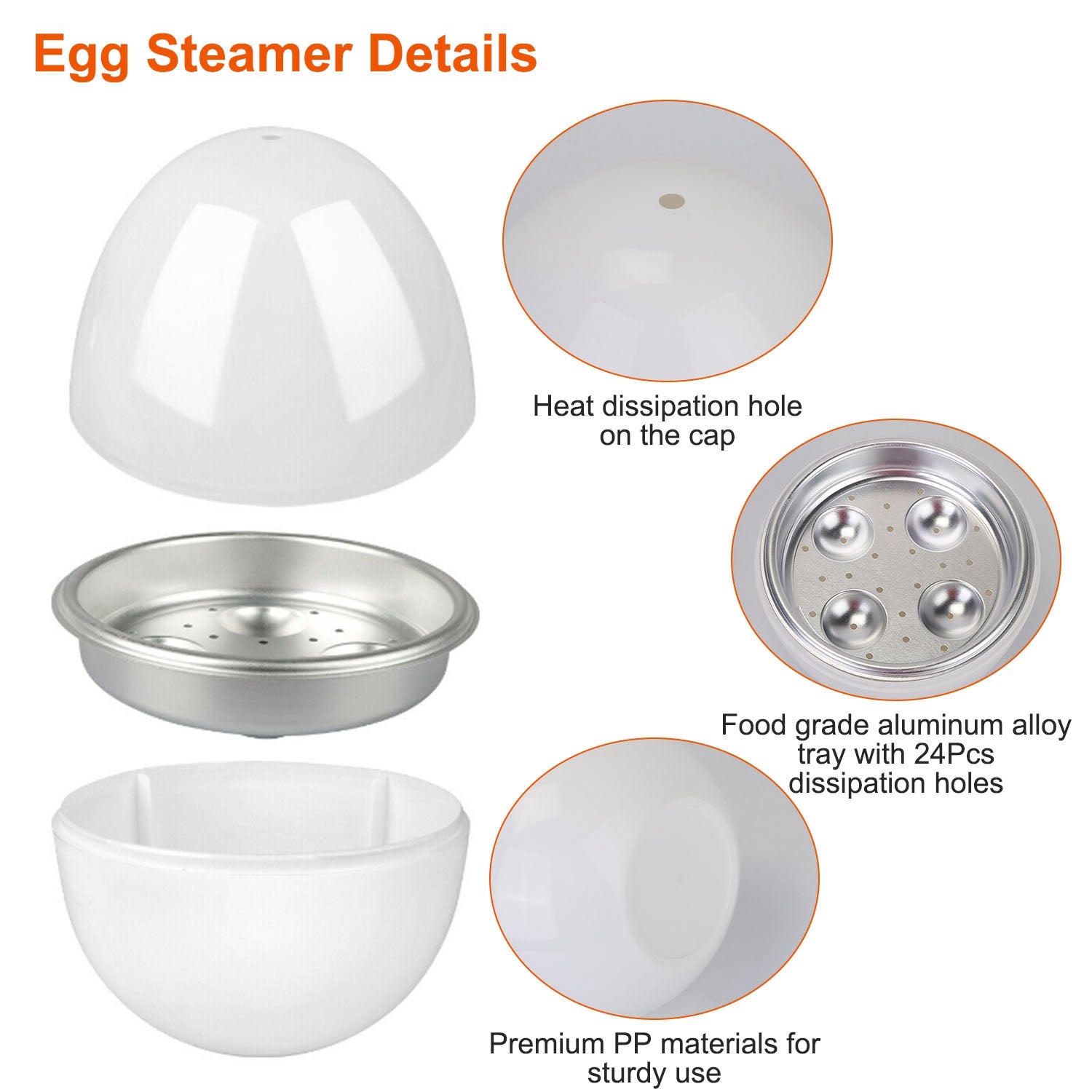 Microwave Egg Broiler Cooker Up to 4 Eggs Kitchen Appliances - DailySale