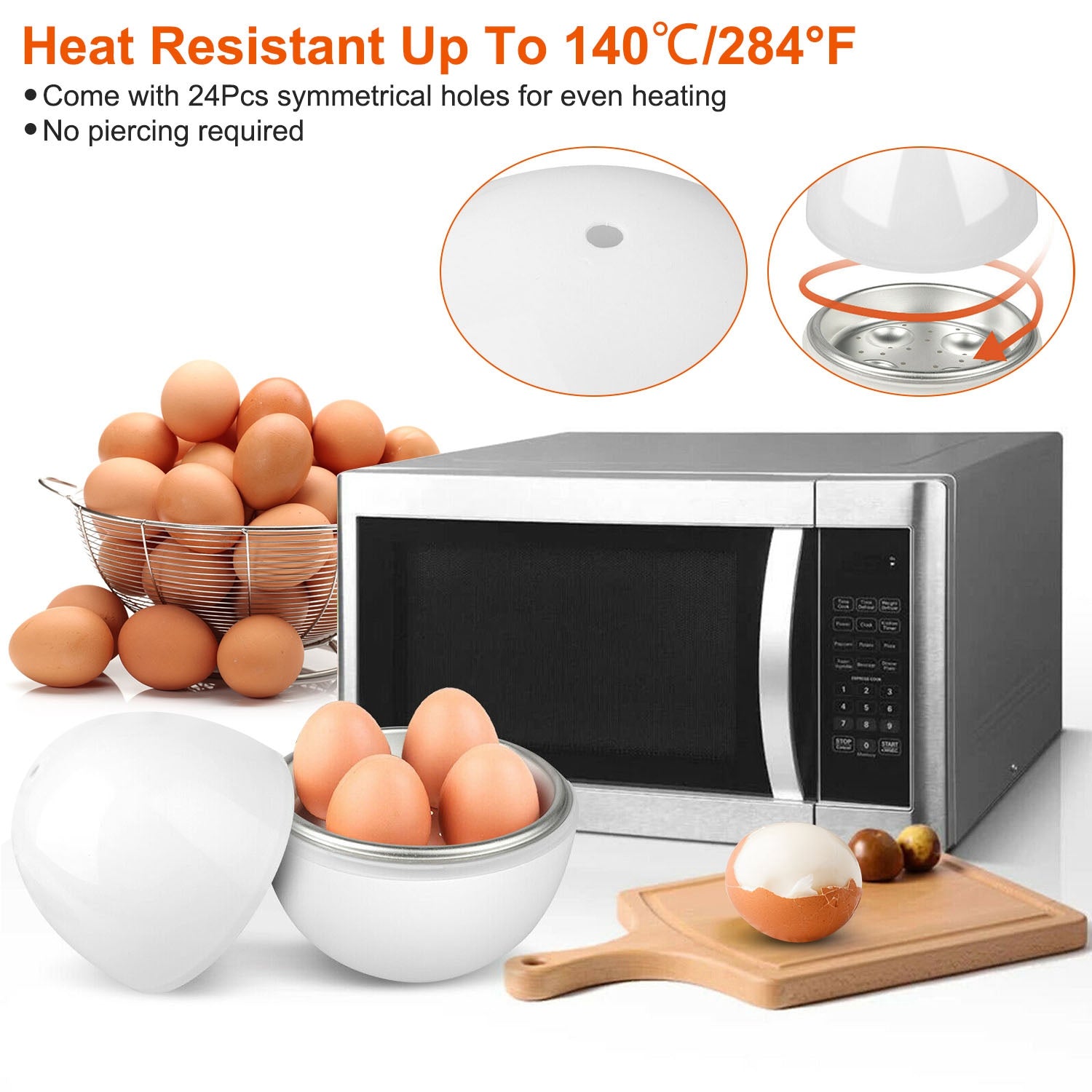 Microwave Egg Broiler Cooker Up to 4 Eggs Kitchen Appliances - DailySale