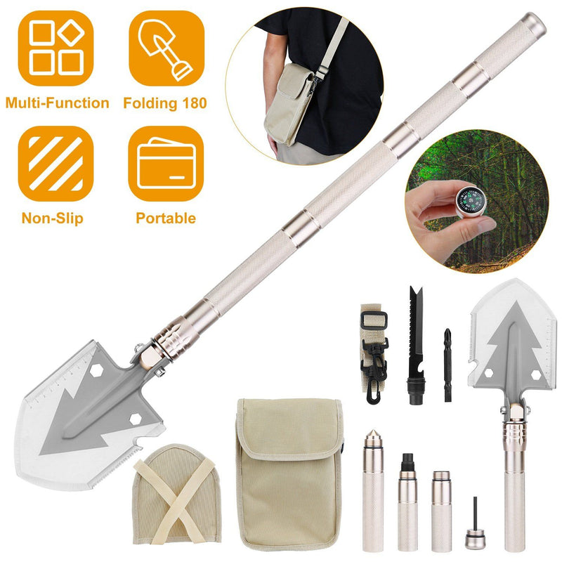 Military Folding Shovel Multifunctional Survival Emergency Spade Tactical Multitool Sports & Outdoors - DailySale