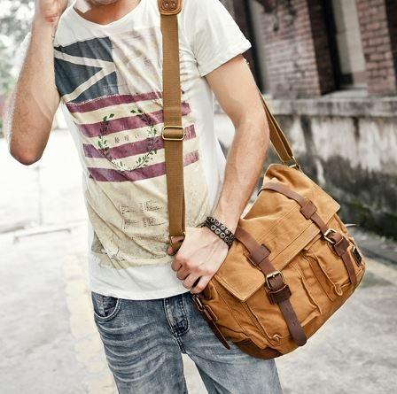 Military Vintage Canvas Crossbody Messenger Bag - Assorted Colors and Sizes Handbags & Wallets - DailySale
