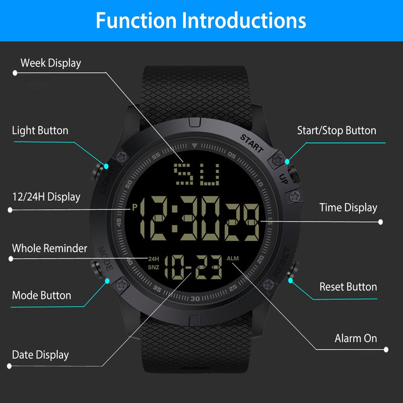 Military Wrist Watch with LED Backlight Men's Shoes & Accessories - DailySale