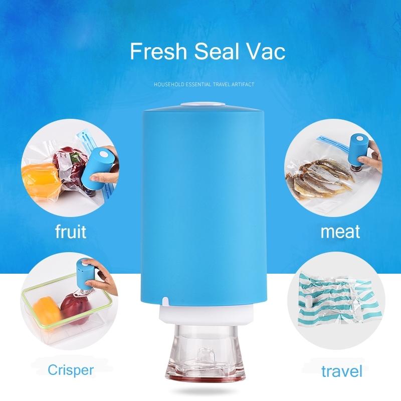 Mini Automatic Compression Vacuum Pump Portable Sealing Food Vacuum Sealer Bags Home Essentials - DailySale