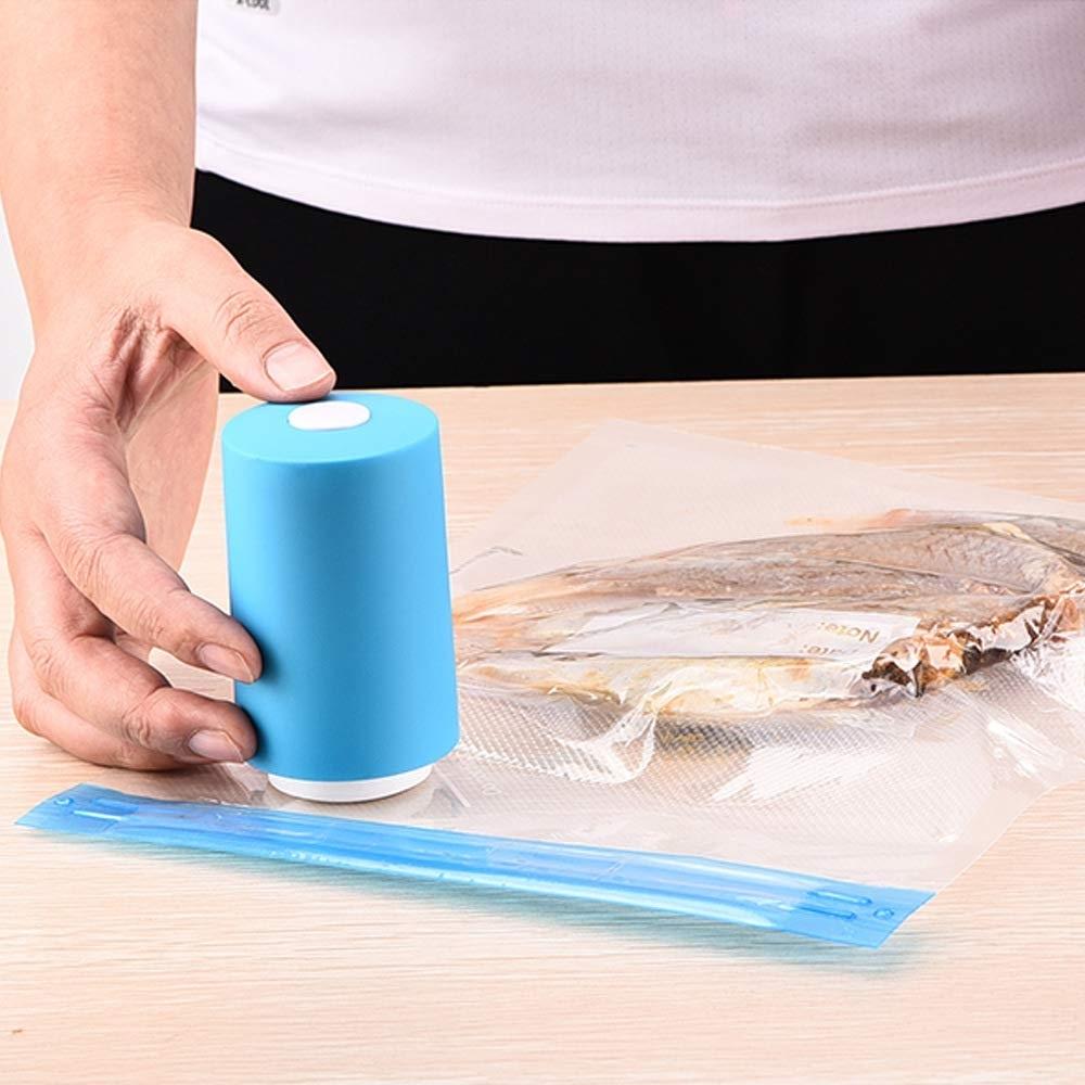 Mini Automatic Compression Vacuum Pump Portable Sealing Food Vacuum Sealer Bags Home Essentials - DailySale