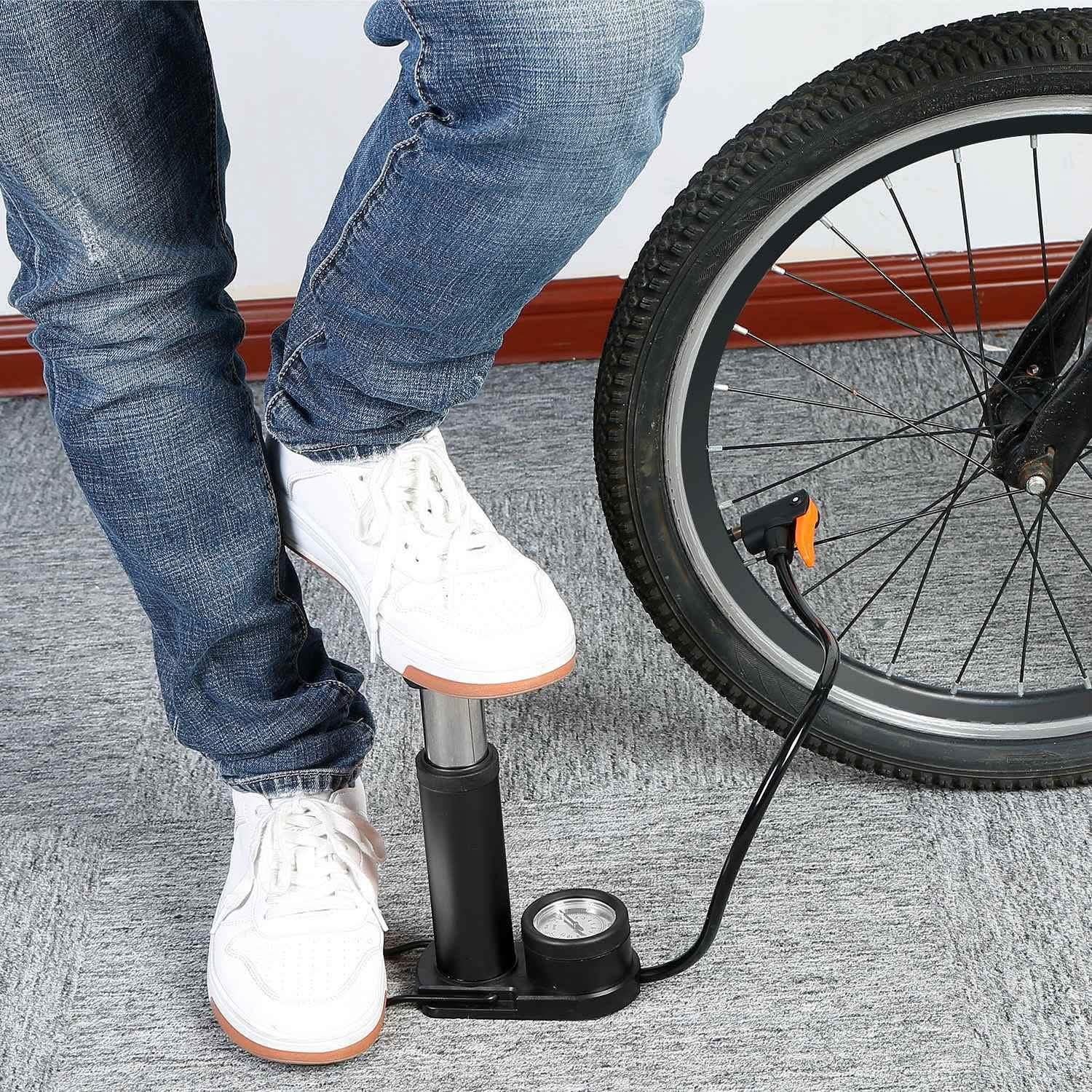Mini Bike Foot Pump Portable Bicycle Tire Inflator Sports & Outdoors - DailySale