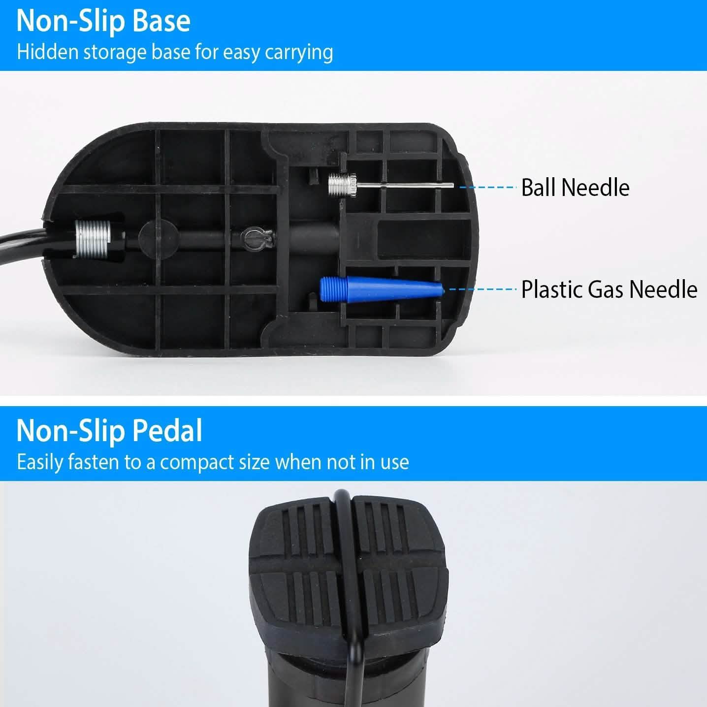 Mini Bike Foot Pump Portable Bicycle Tire Inflator Sports & Outdoors - DailySale