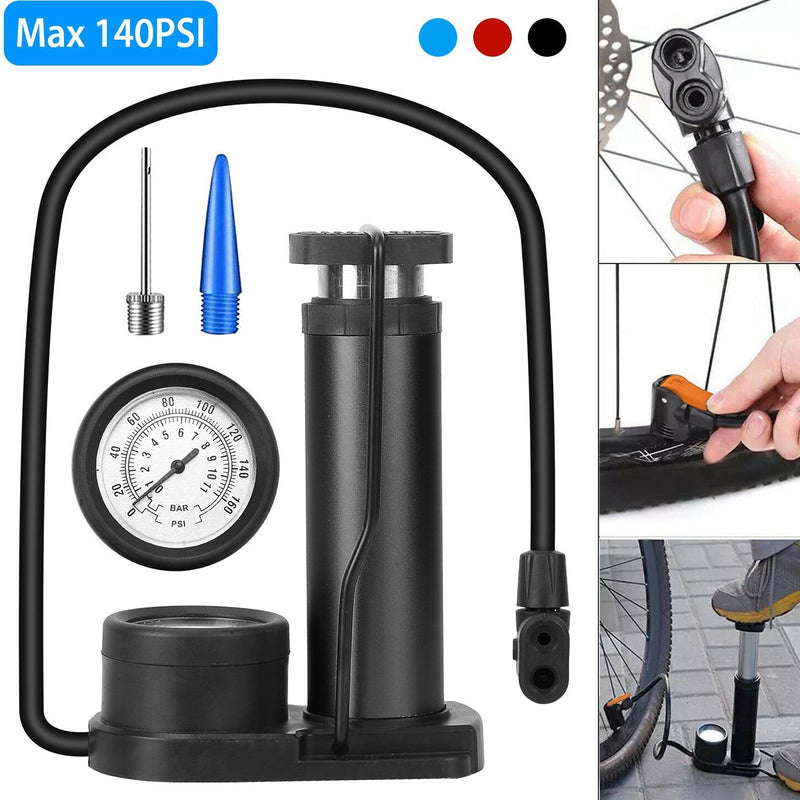 Mini Bike Foot Pump Portable Bicycle Tire Inflator Sports & Outdoors - DailySale