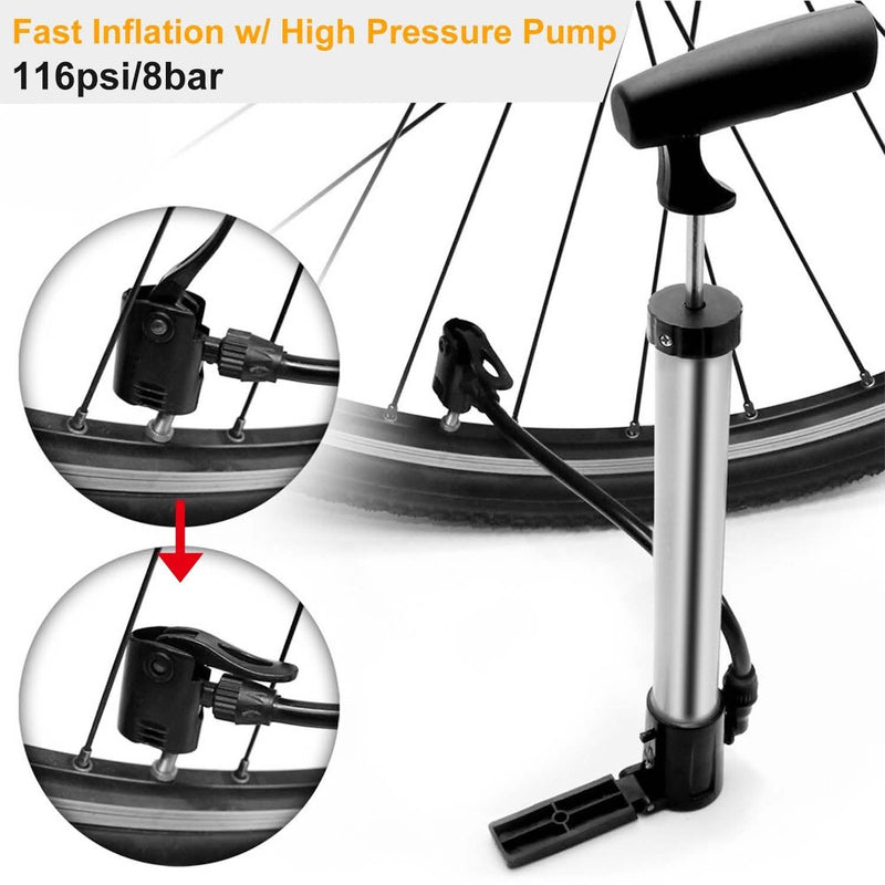Mini Bike Pump Portable Bicycle Tire Inflator Sports & Outdoors - DailySale