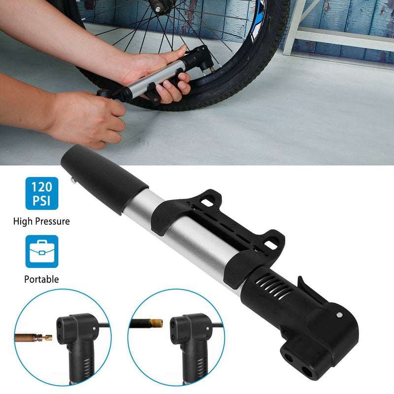 Mini Bike Pump Portable Bicycle Tire Inflator Sports & Outdoors - DailySale